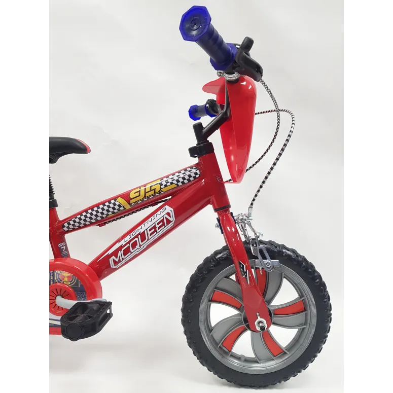 Rower Dziecięcy 12 Lighting McQueen Chłopięcy CARS Stalowy Auta Koła Boczne