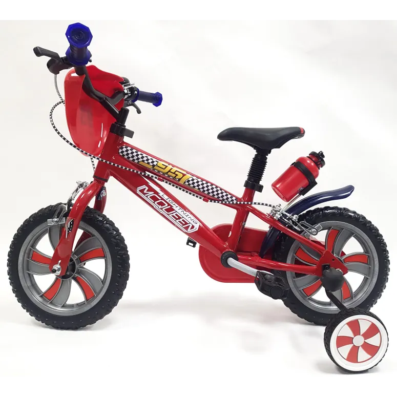 Rower Dziecięcy 12 Lighting McQueen Chłopięcy CARS Stalowy Auta Koła Boczne