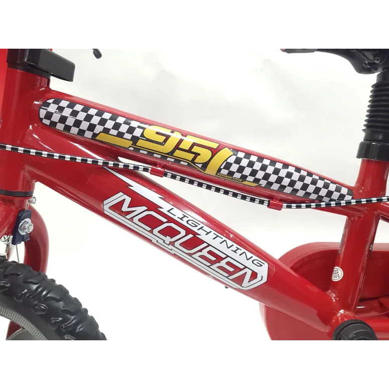 Rower Dziecięcy 12 Lighting McQueen Chłopięcy CARS Stalowy Auta Koła Boczne