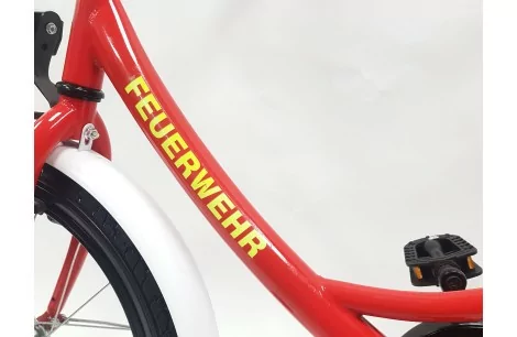 Rower Chłopięcy 18 Dziecięcy Straż Pożarna Stalowy Bagażnik Kółka Boczne