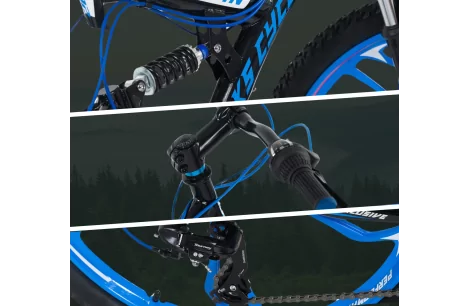 Rower Górski Męski Damski MTB Tarcze Dzwonek Hardtail Młodzieżowy Stalowy