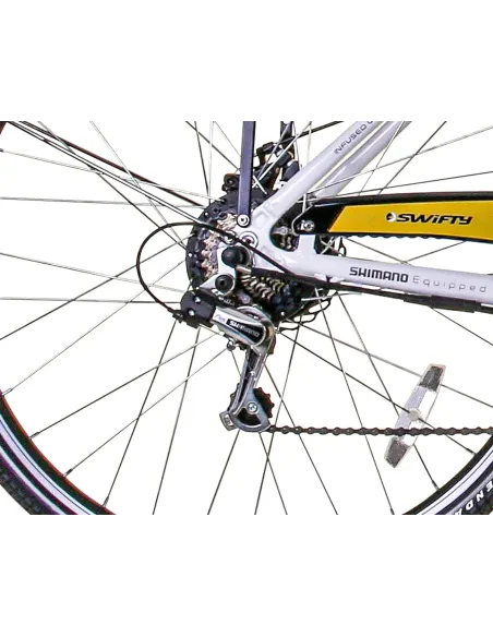 Elektryczny Rower Trekkingowy 28 Tarcze Turystyczny Bagażnik 250W 3 tryby