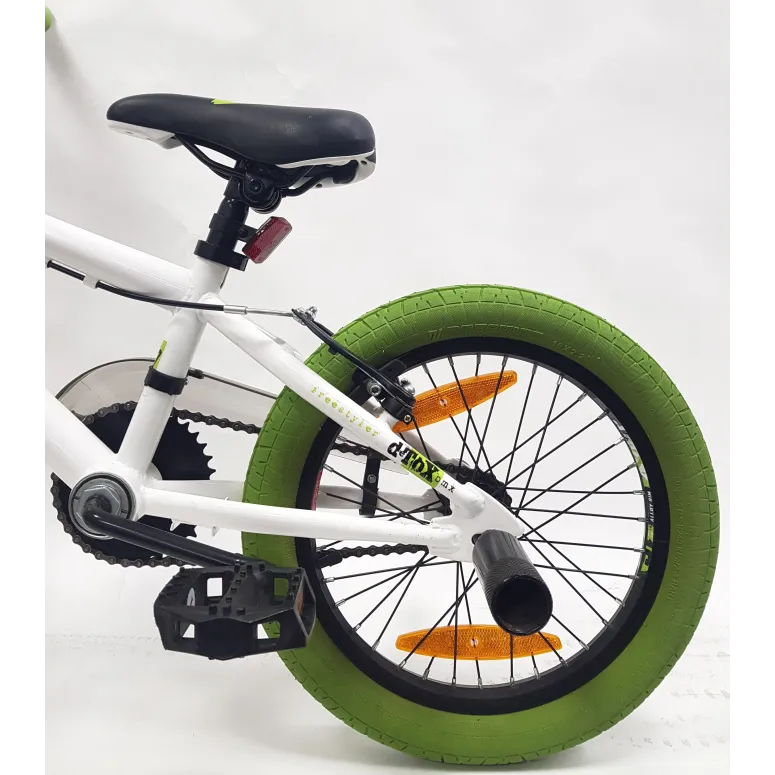 Rower BMX 16 Dziecięcy Freestyle Stalowy Dzwonek Pegi Odblaski Rotor 360