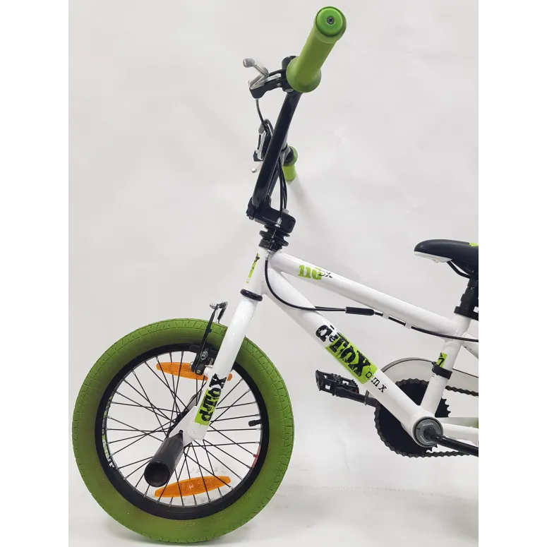 Rower BMX 16 Dziecięcy Freestyle Stalowy Dzwonek Pegi Odblaski Rotor 360