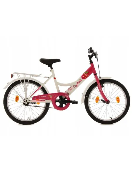 Dziewczęcy Rower Miejski Dziecięcy 20 Kontra 5+ Bagażnik Dzwonek Błotniki