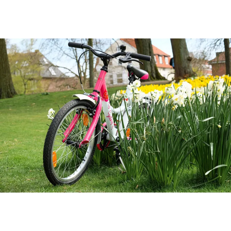Dziewczęcy Rower Miejski Dziecięcy 20 Kontra 5+ Bagażnik Dzwonek Błotniki