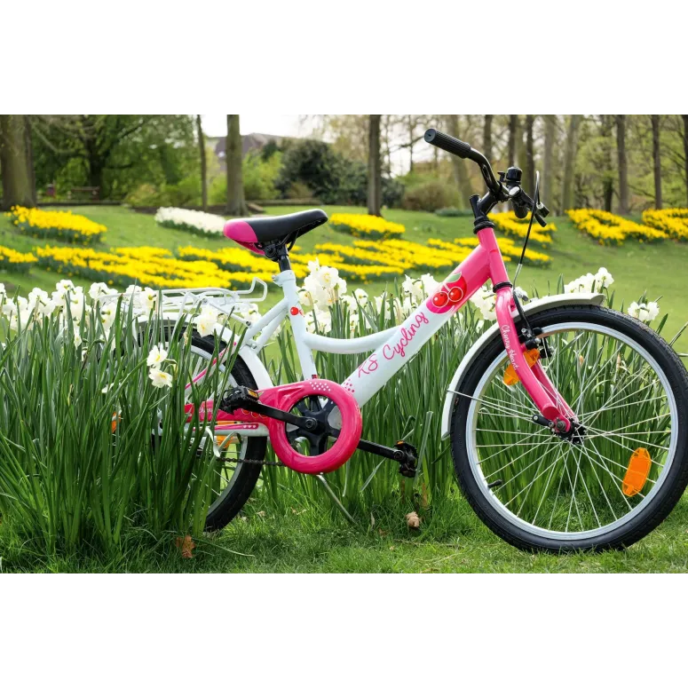 Dziewczęcy Rower Miejski Dziecięcy 20 Kontra 5+ Bagażnik Dzwonek Błotniki