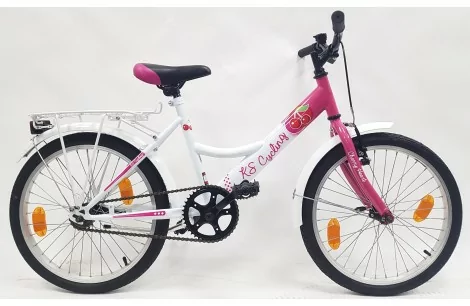 Dziewczęcy Rower Miejski Dziecięcy 20 Kontra 5+ Bagażnik Dzwonek Błotniki