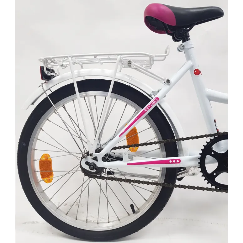 Dziewczęcy Rower Miejski Dziecięcy 20 Kontra 5+ Bagażnik Dzwonek Błotniki