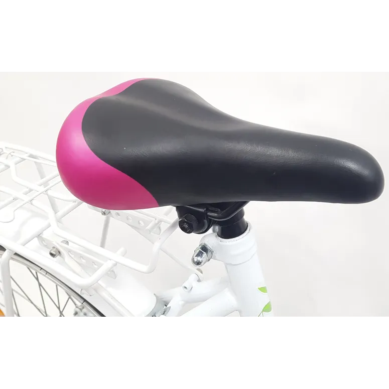 Dziewczęcy Rower Miejski Dziecięcy 20 Kontra 5+ Bagażnik Dzwonek Błotniki