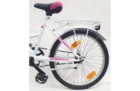 Dziewczęcy Rower Miejski Dziecięcy 20 Kontra 5+ Bagażnik Dzwonek Błotniki
