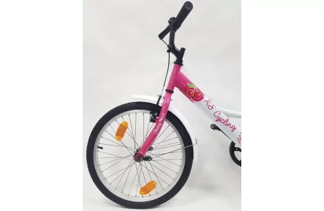 Dziewczęcy Rower Miejski Dziecięcy 20 Kontra 5+ Bagażnik Dzwonek Błotniki