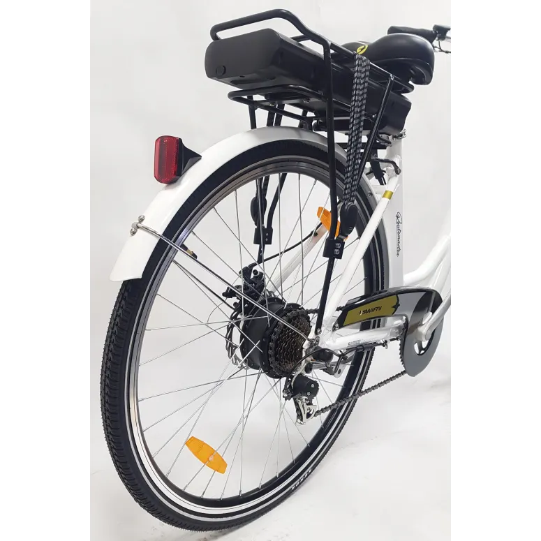 Elektryczny Rower Trekkingowy 28 Tarcze Turystyczny Bagażnik 250W 3 tryby