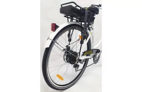 Elektryczny Rower Trekkingowy 28 Tarcze Turystyczny Bagażnik 250W 3 tryby