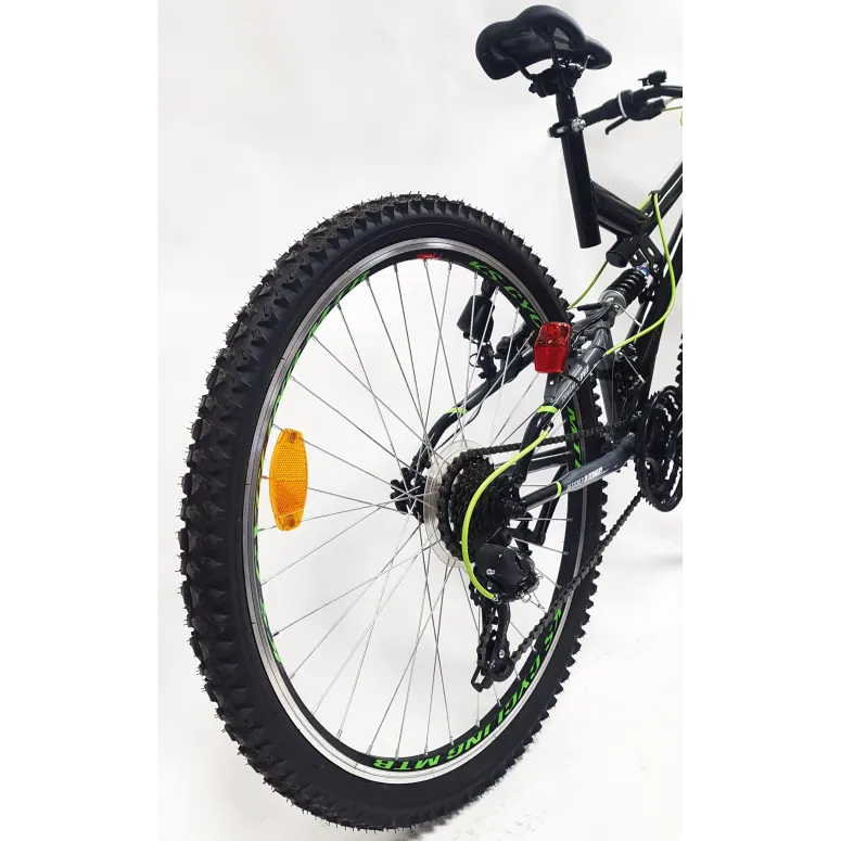 Rower Górski MTB Młodzieżowy 26 Pełna Amortyzacja Błotniki Światła Góral