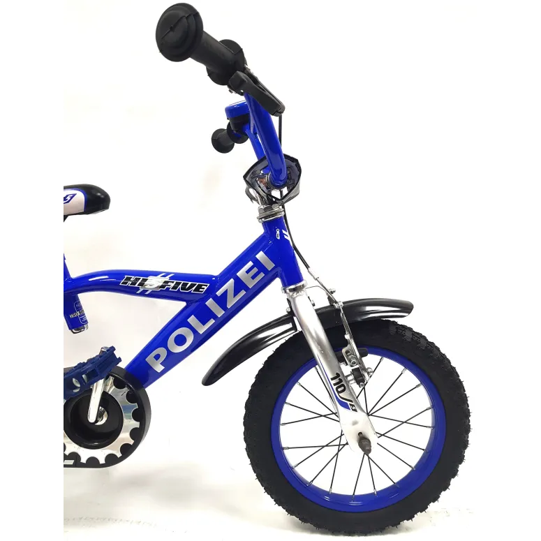 Rower Dziecięcy 14 Chłopięcy Policja Błotniki Kółka Boczne Bidon Dzwonek