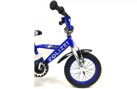 Rower Dziecięcy 14 Chłopięcy Policja Błotniki Kółka Boczne Bidon Dzwonek