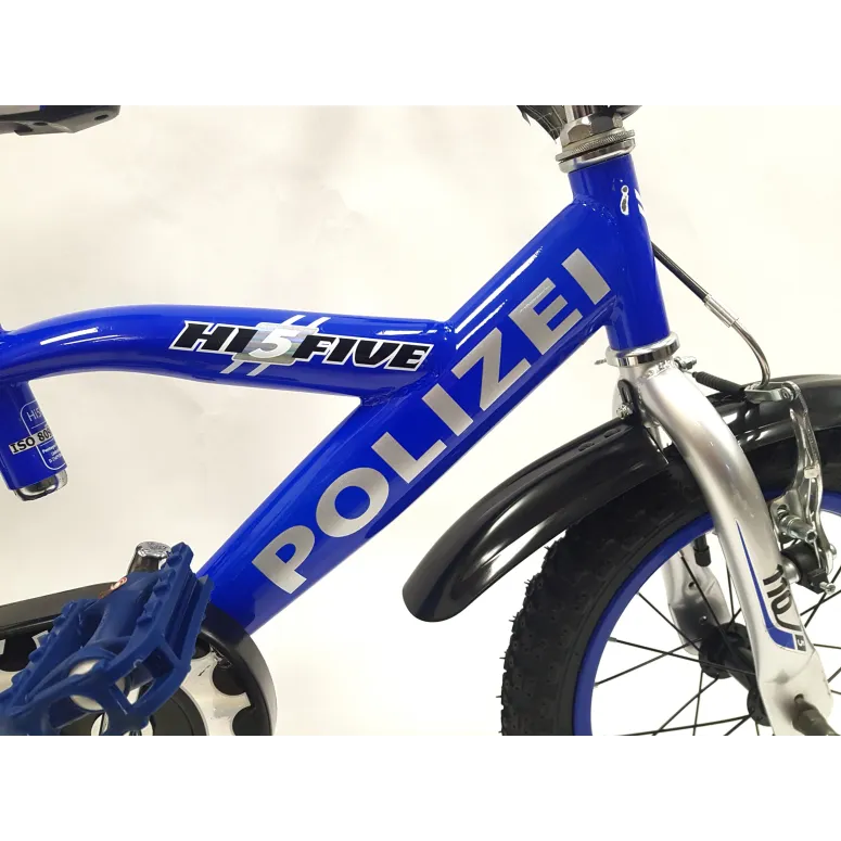 Rower Dziecięcy 14 Chłopięcy Policja Błotniki Kółka Boczne Bidon Dzwonek