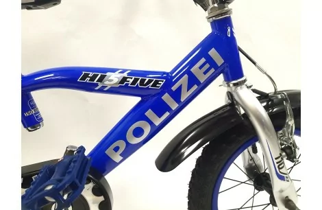 Rower Dziecięcy 14 Chłopięcy Policja Błotniki Kółka Boczne Bidon Dzwonek