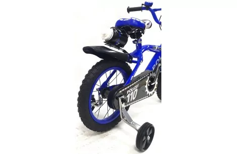 Rower Dziecięcy 14 Chłopięcy Policja Błotniki Kółka Boczne Bidon Dzwonek