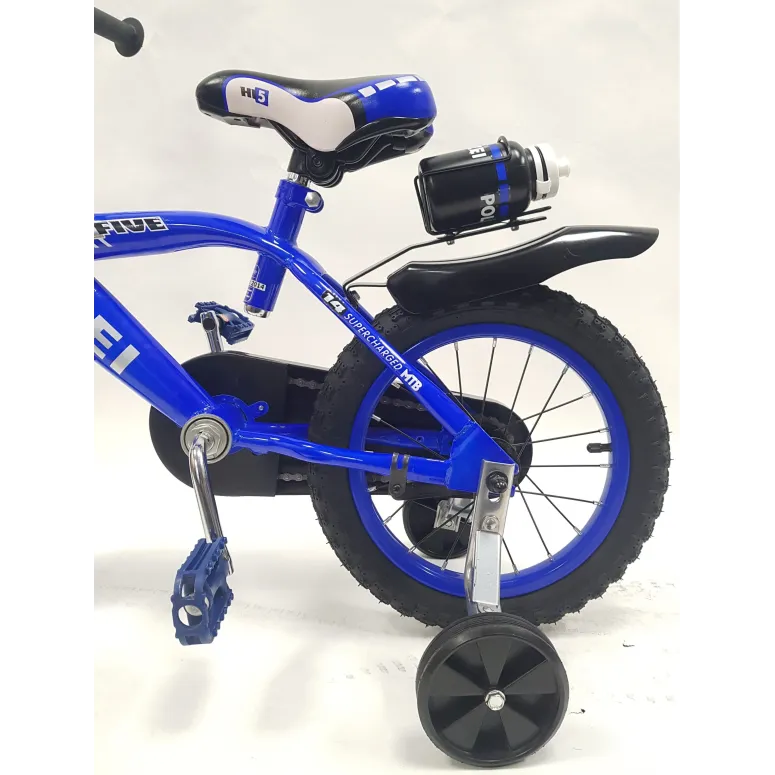 Rower Dziecięcy 14 Chłopięcy Policja Błotniki Kółka Boczne Bidon Dzwonek