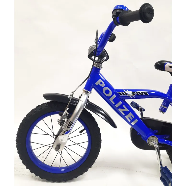 Rower Dziecięcy 14 Chłopięcy Policja Błotniki Kółka Boczne Bidon Dzwonek