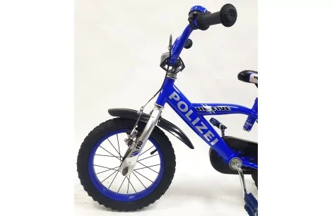 Rower Dziecięcy 14 Chłopięcy Policja Błotniki Kółka Boczne Bidon Dzwonek