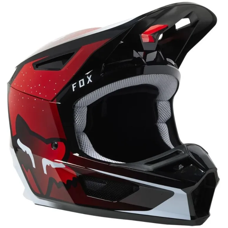 Kask Motocyklowy Fluorescencyjny Fox V2 Vizen ECE MotoCross MVRS Rozmiar S