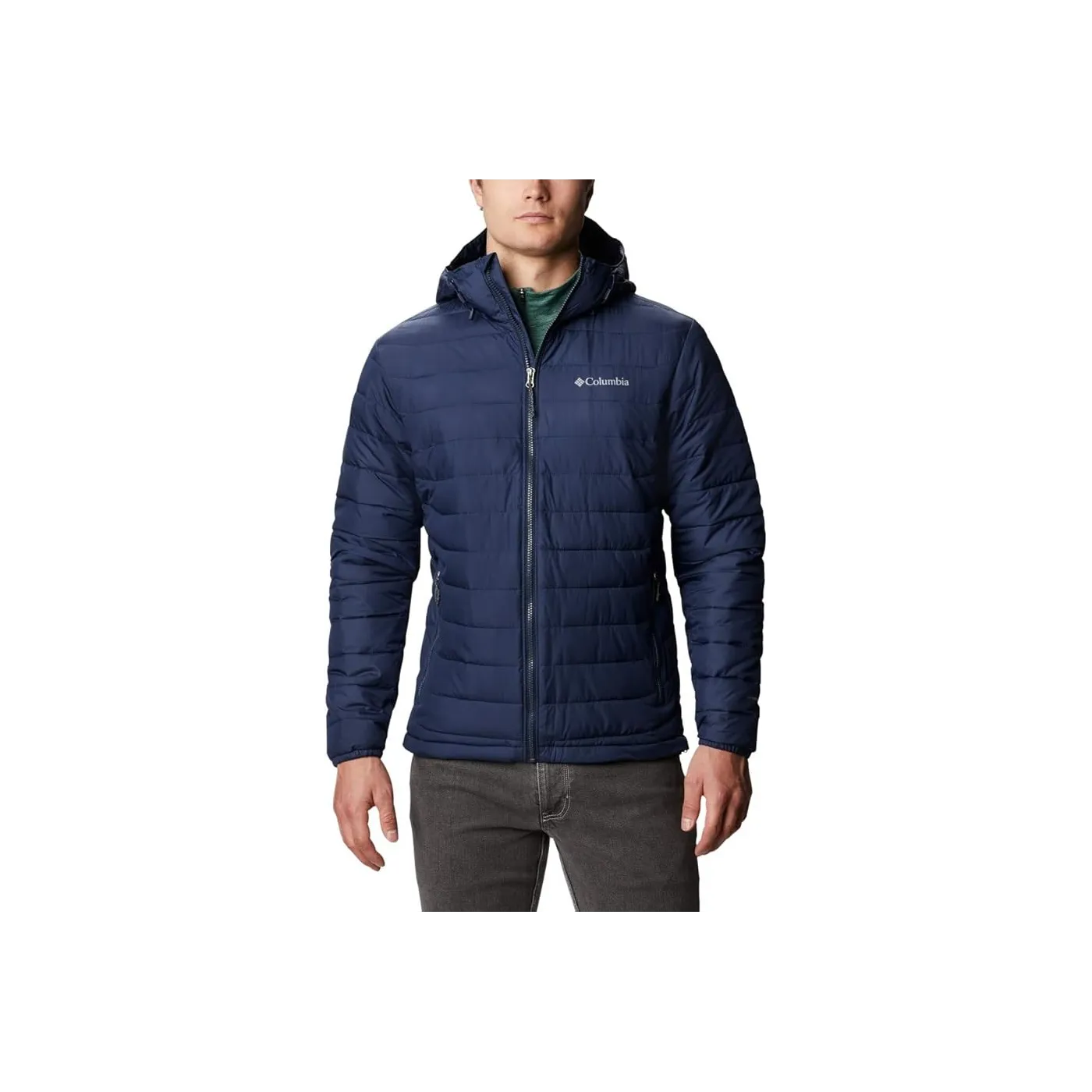 Kurtka Puchowa Męska Columbia Powder Lite Hooded Z Kapturem XL