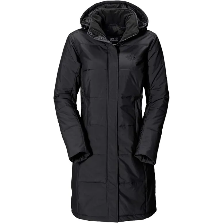 Płaszcz Zimowy Jack Wolfskin Damski Wiatroszczelny Odpinany Kaptur rozm. XS