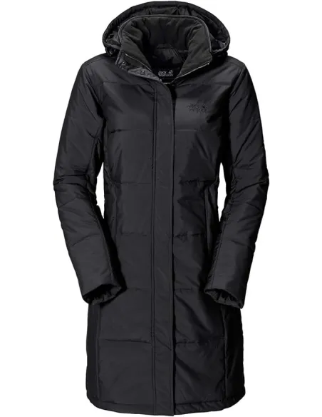 Płaszcz Zimowy Jack Wolfskin Damski Wiatroszczelny Odpinany Kaptur rozm. XS