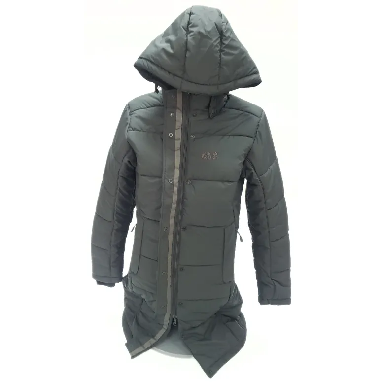 Płaszcz Zimowy Jack Wolfskin Damski Wiatroszczelny Odpinany Kaptur rozm. XS