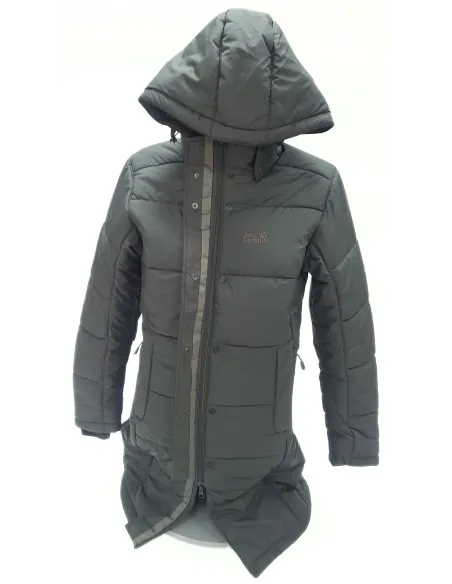 Płaszcz Zimowy Jack Wolfskin Damski Wiatroszczelny Odpinany Kaptur rozm. XS