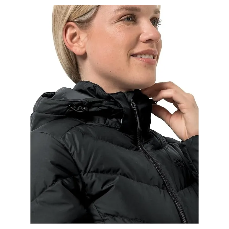 Płaszcz Damski Jack Wolfskin Selenium Coat Puchowy Z Kapturem Czarny r. M