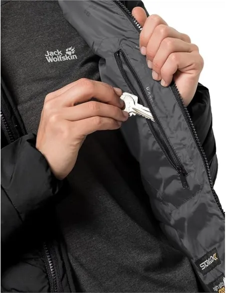 Płaszcz Damski Jack Wolfskin Selenium Coat Puchowy Z Kapturem Czarny r. M