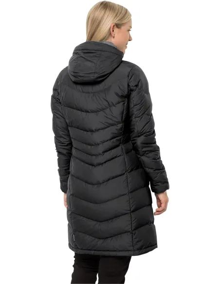 Płaszcz Damski Jack Wolfskin Selenium Coat Puchowy Z Kapturem Czarny r. M - 6