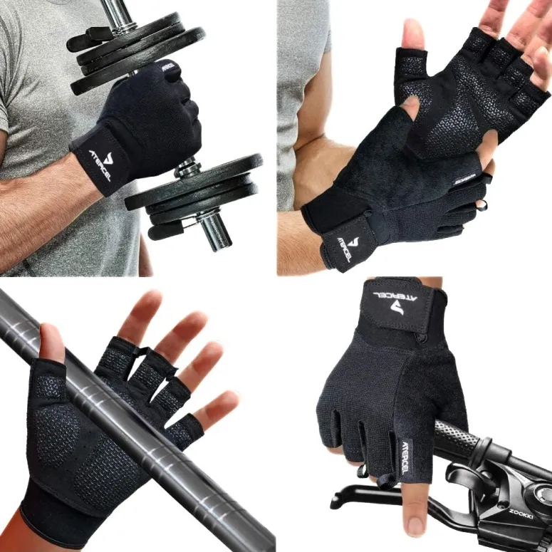 Rękawice Treningowe Atercel CWG02BXSN Do Ćwiczeń Na Rower Czarne r. L