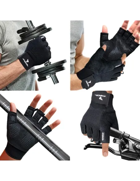 Rękawice Treningowe Atercel CWG02BXSN Do Ćwiczeń Na Rower Czarne r. L