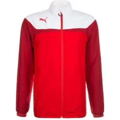 Kurtka Sportowa Puma Esito 3 Męska Biało-czerwona Wiatrówka Bez Kaptura r.M