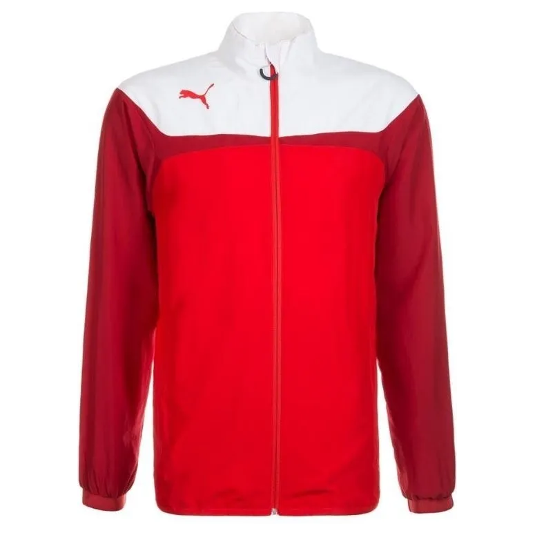 Kurtka Sportowa Puma Esito 3 Męska Biało-czerwona Wiatrówka Bez Kaptura r.M