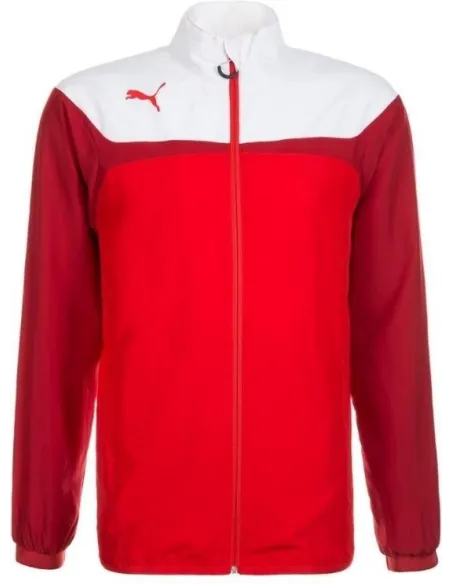 Kurtka Sportowa Puma Esito 3 Męska Biało-czerwona Wiatrówka Bez Kaptura r.M