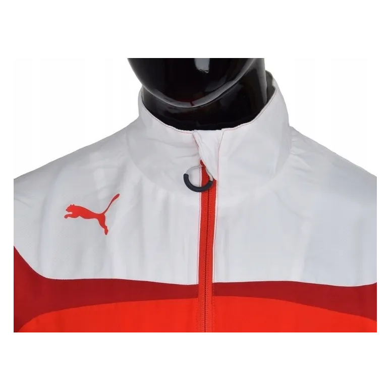 Kurtka Sportowa Puma Esito 3 Męska Biało-czerwona Wiatrówka Bez Kaptura r.M - 5