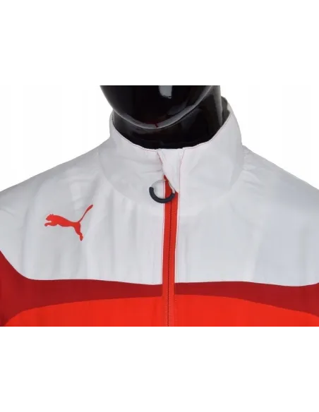 Kurtka Sportowa Puma Esito 3 Męska Biało-czerwona Wiatrówka Bez Kaptura r.M - 5