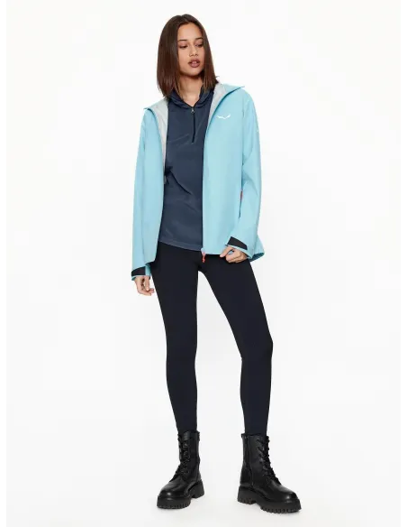 Kurtka Damska Przejściowa Salewa Puez Aqua 3 Przeciwdeszczowa Niebieska XXL