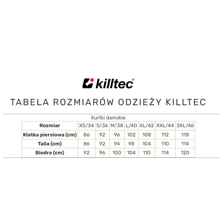 Płaszcz Damski Przejściowy Pikowany Killtec KOW 62 Oddychająca Parka 40