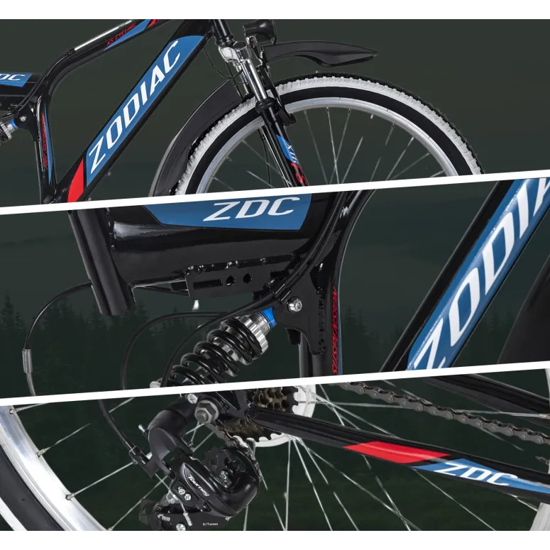 Rower Górski 26 Góral Pełna Amortyzacja MTB Oświetlenie Dzwonek Błotniki