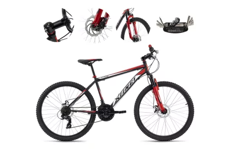 Górski Rower Męski Damski 26 Hamulce Tarczowe Amortyzowany Stal Młodzieżowy