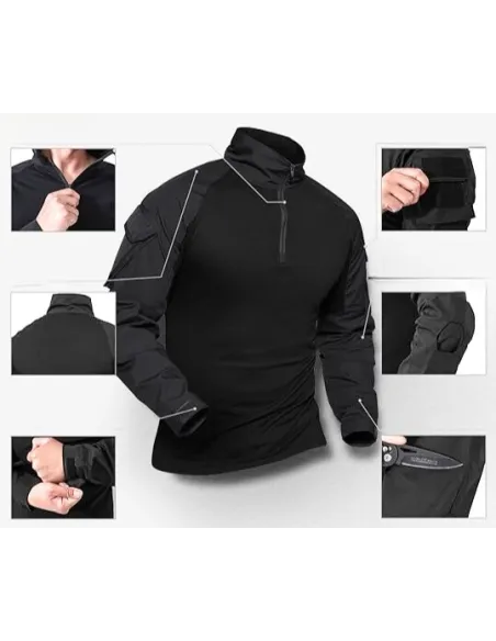 Bluza Taktyczna XKTTAC G3 Outdoorowa Wojskowa Painball ASG Czarna Sportowa