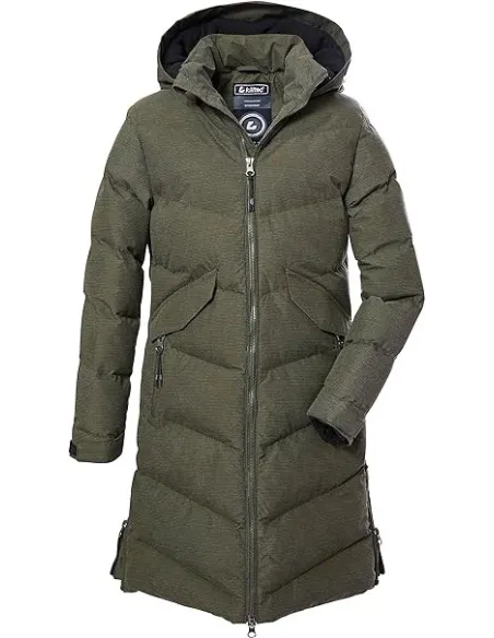 Pikowany Płaszcz Dziewczęcy Killtec Kow 167 Z Kapturem Wodoodporny r. 164cm