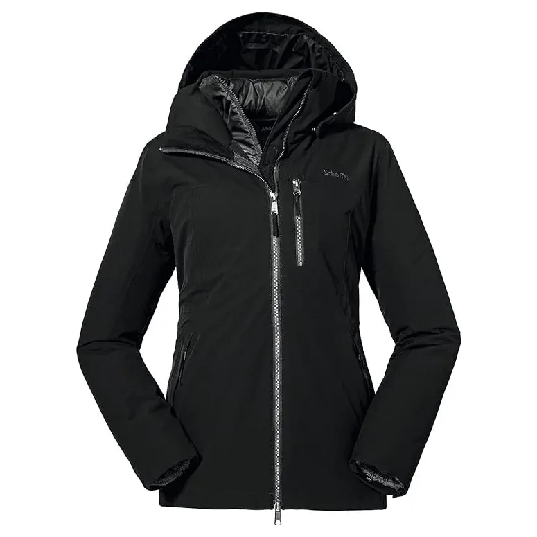 Kurtka Damska Podwójna 3w1 Schöffel Odpinany Kaptur Wodoodporna Rozmiar L